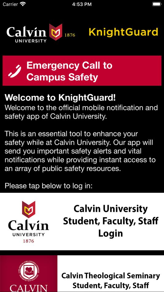 #1. KnightGuard Calvin University (iOS) 由: Calvin University