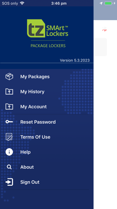 TZ Package Locker App Screenshot