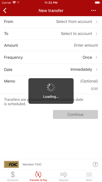 Dundee Bank Mobile App Screenshot