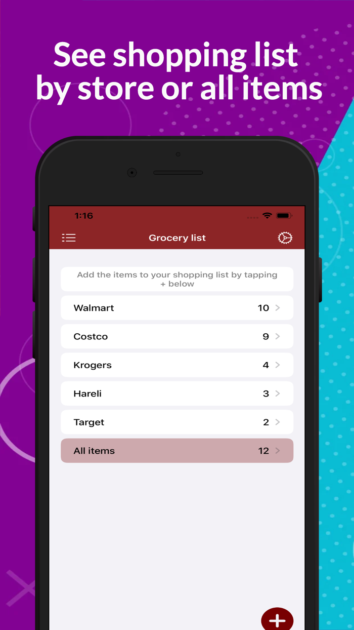 Grocery List - Create and Manage