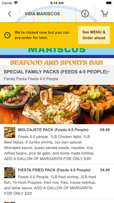 Vida Mariscos Screenshot