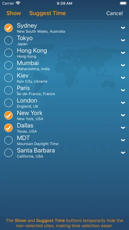 TimeScroller - timezone helper screenshot 3 of 6