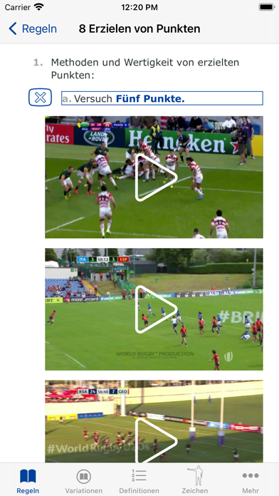 World Rugby: Regeln des Spiels