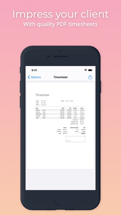 How to cancel & delete Timesheets: Create & print from iphone & ipad 2