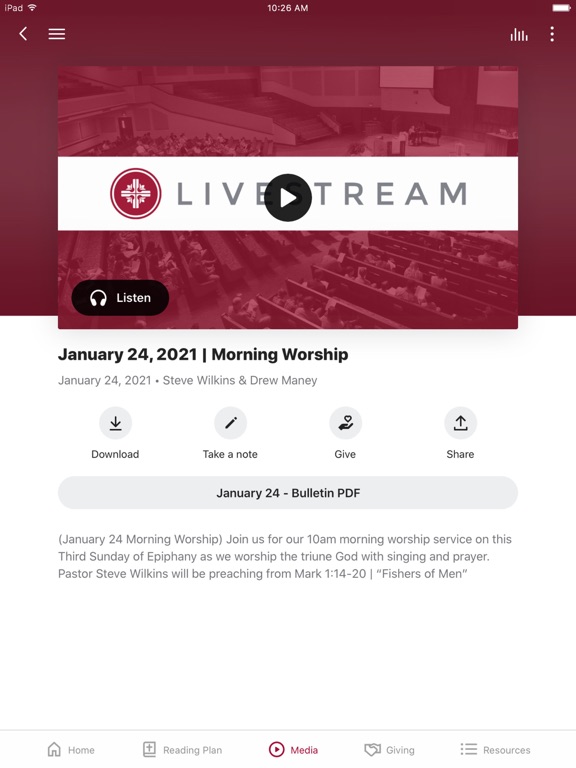Church of the Redeemer App iPad screenshot 3 - Education app