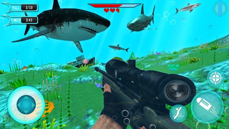 Wild Shark Sniper Hunting screenshot-4