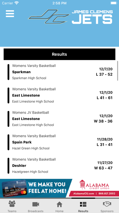 James Clemens Jets Athletics Screenshot