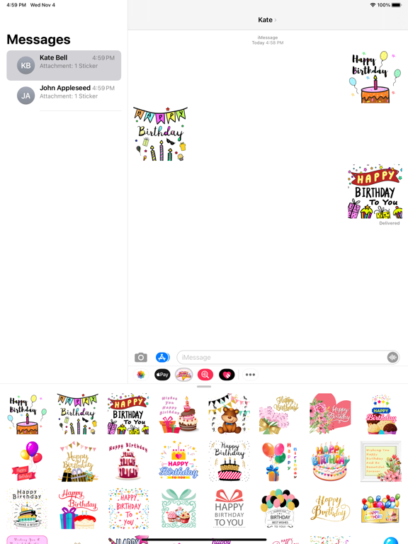 Screenshot #6 pour Wish Happy Bday Emoji Stickers