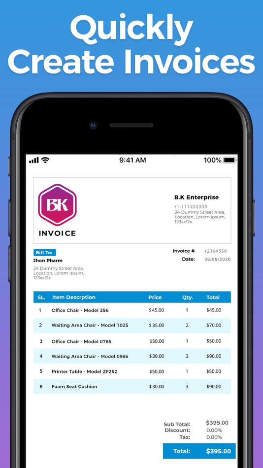 #3. Spark: invoice maker app (iOS) 게시자: Mesh Soft International LLP
