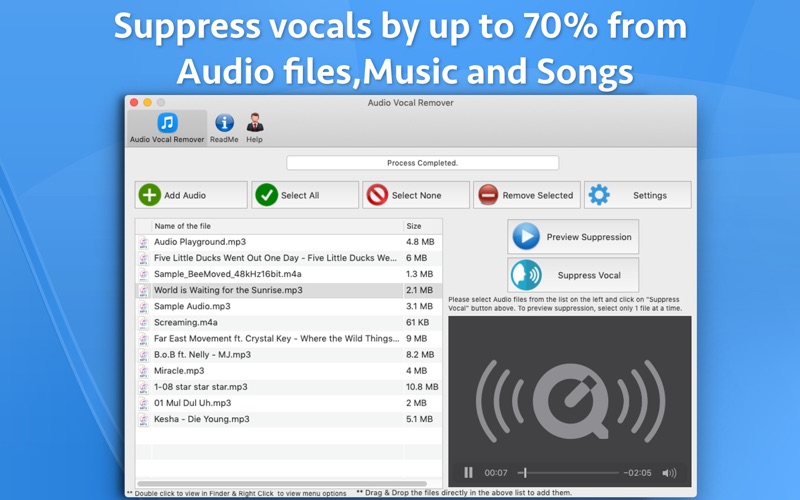 Screenshot #1 pour Audio Vocal Remover