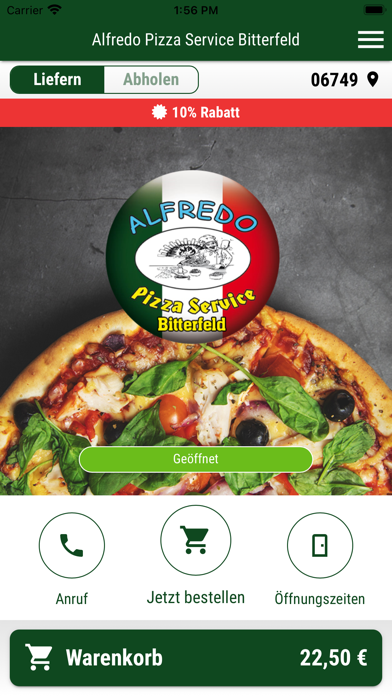 Pizza Service Alfredo Screenshot