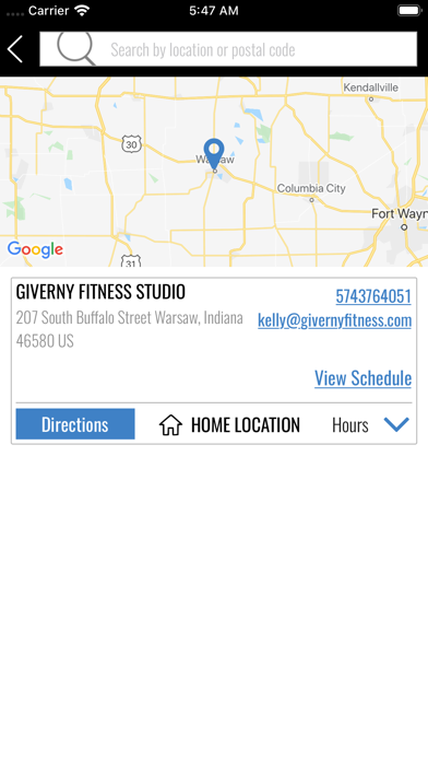 Giverny Fitness Studio Screenshot