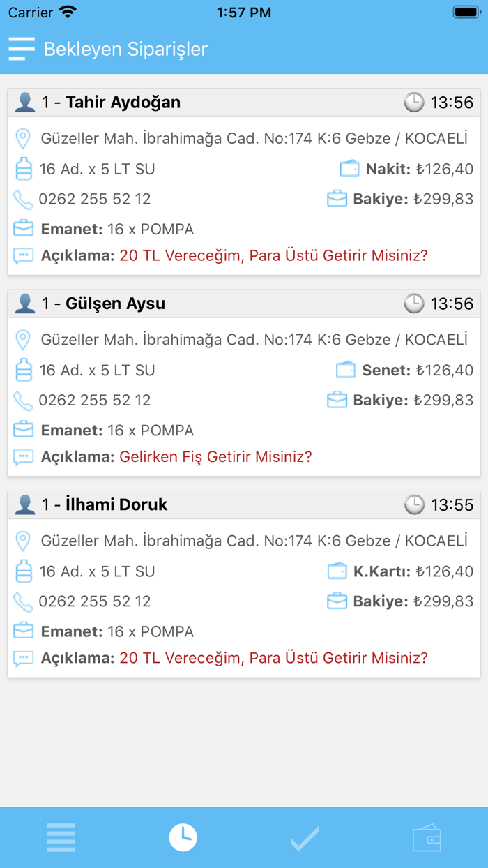 Aybit Tüp Su Araç Uygulaması