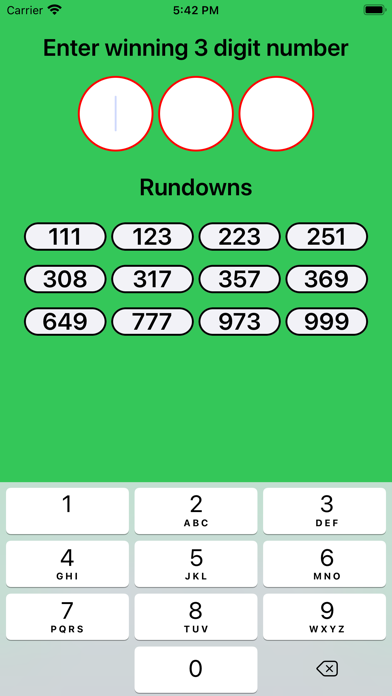 Pick 3 Rundowns Screenshot