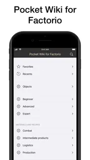 pocket wiki for factorio iphone screenshot 1