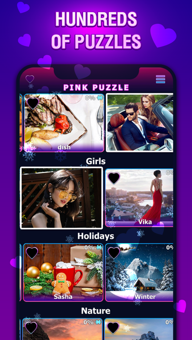 Pink Jigsaw Puzzles Screenshot