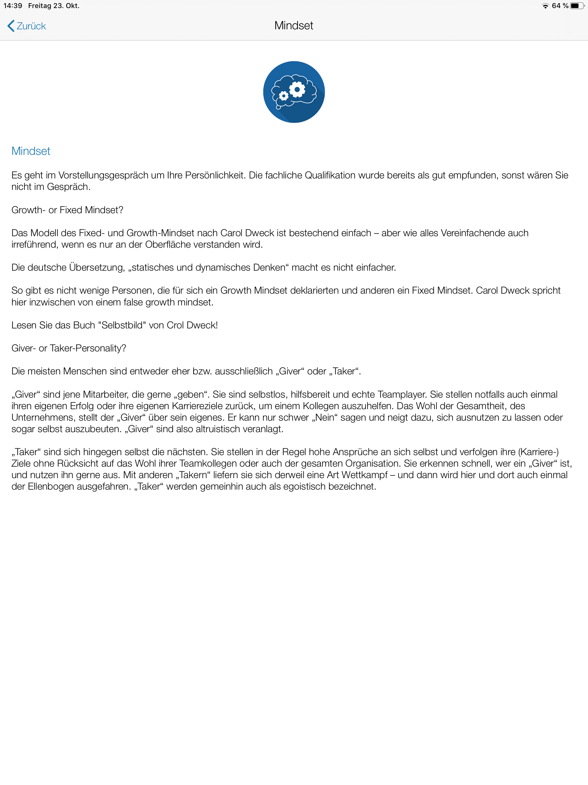 Vorstellungsgespräch