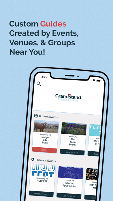 Grandstand - Events & Guides Screenshot