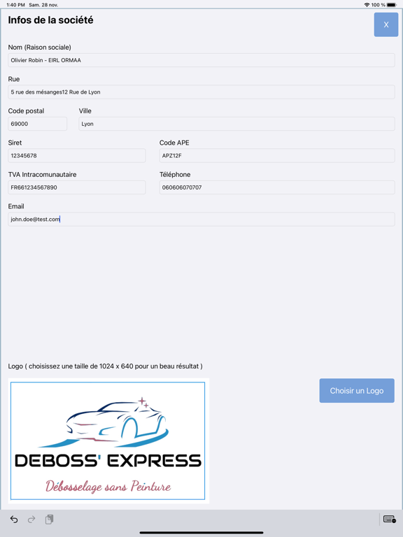 Screenshot #6 pour Debosselage Devis Factures