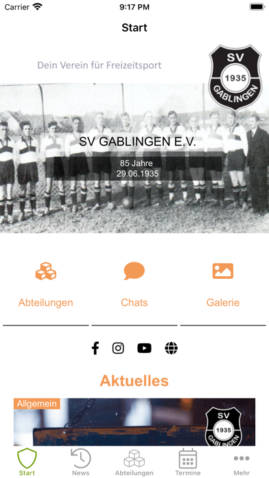 SV Gablingen e.V. Screenshot