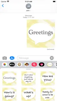 greetings stickers! iphone screenshot 2