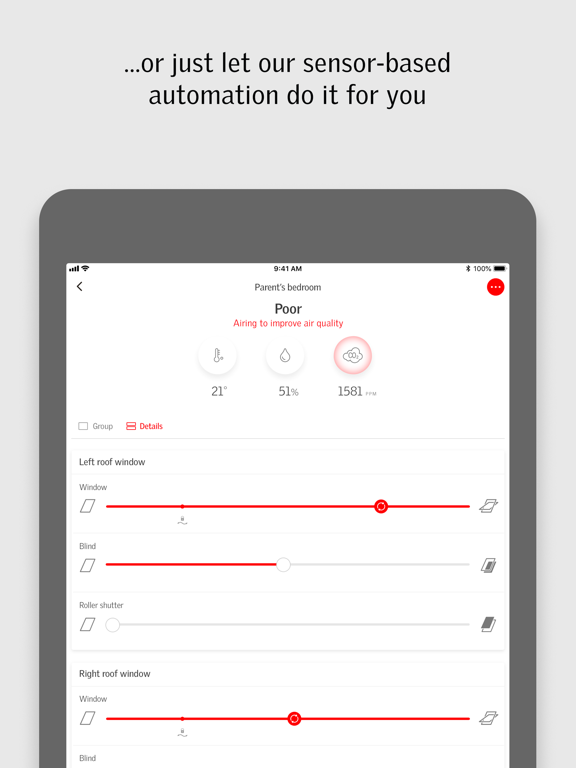 VELUX ACTIVE with NETATMO iPad screenshot 3 - Lifestyle app