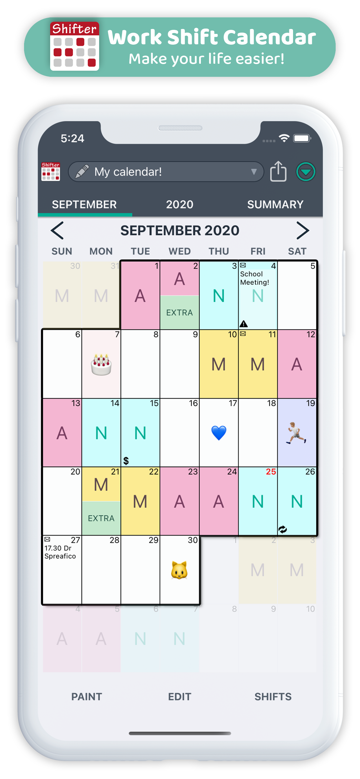 Work Shift Calendar (Shifter)