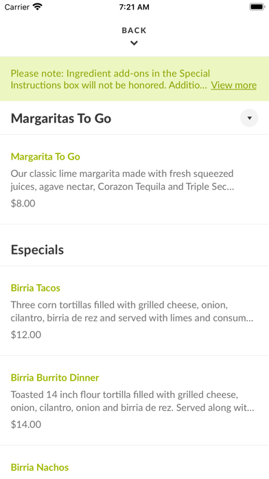 Maize Mexican Grill Screenshot