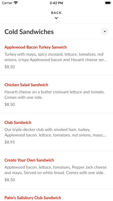 Palms Cafe To Go Screenshot