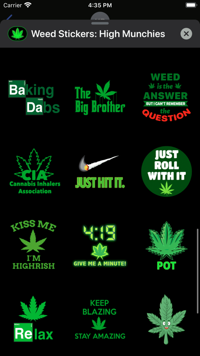 Weed Stickers: High Munchies Screenshot