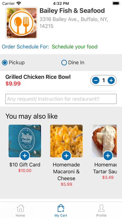 Bailey Seafood Restaurant Screenshot