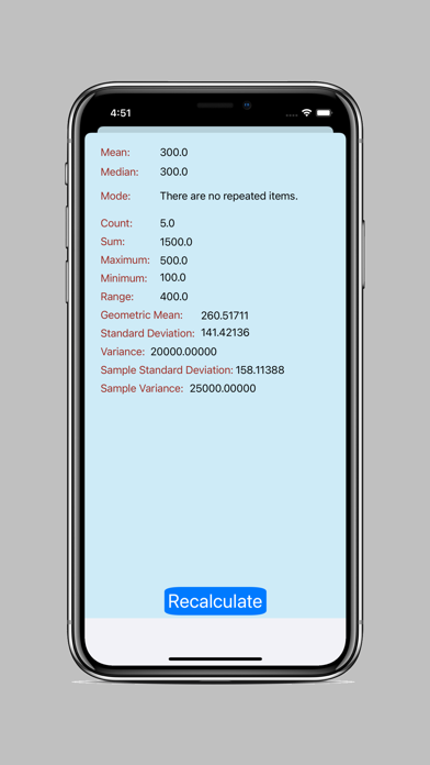 Statistics Calculator - Basic Screenshot