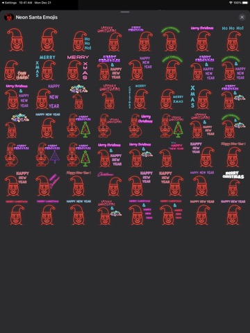Neon Santa Emojisのおすすめ画像2