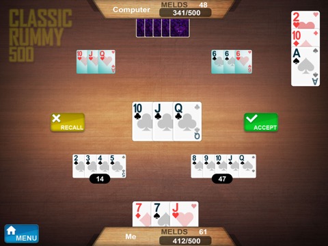 Rummy 500 card offline gameのおすすめ画像2