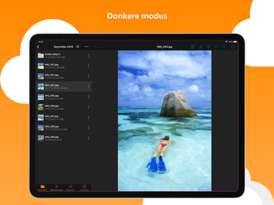HiDrive iPad app afbeelding 9