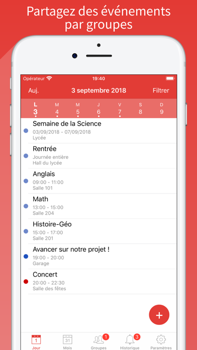 Screenshot #1 pour HiCal - Agenda collaboratif