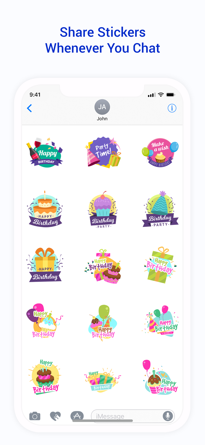 Adorable Birthday  Stickers