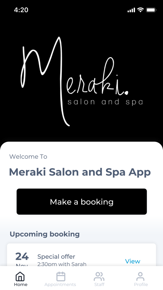 Meraki Salon and Spa App - 3.3.0 - (iOS)