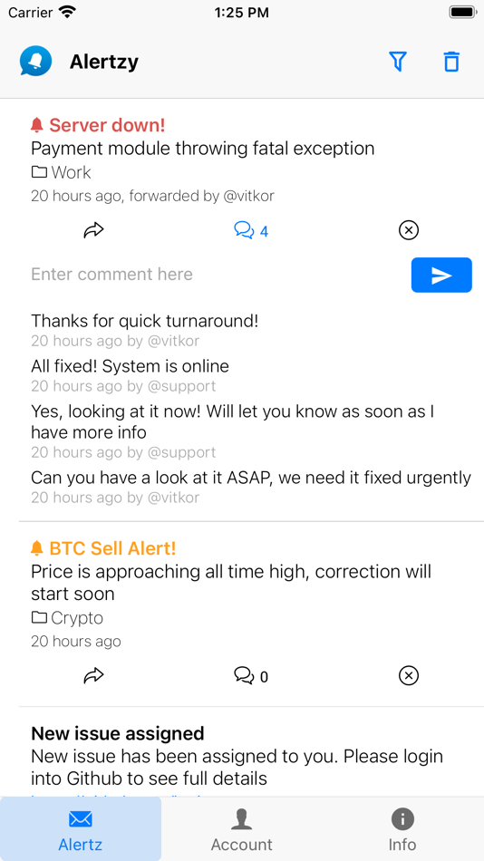 #1. Alertzy - push notifications (iOS) بواسطة: zoozz Pty Ltd