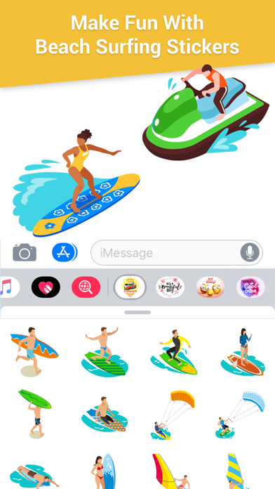 Beach Surfing Stickers Pack Screenshot