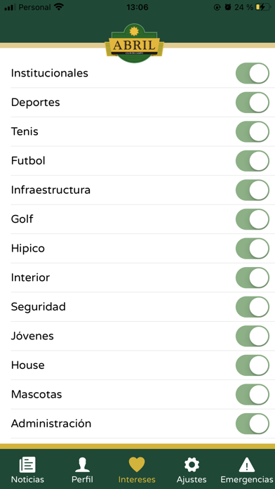 Abril Club de Campo Screenshot