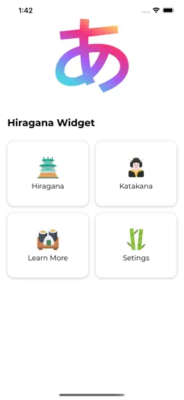 Game screenshot Japanese Hiragana Widget apk