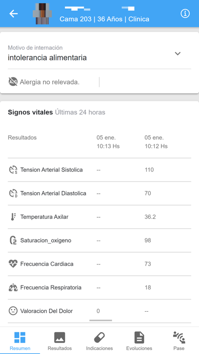 Hospital Italiano - Intranet Screenshot