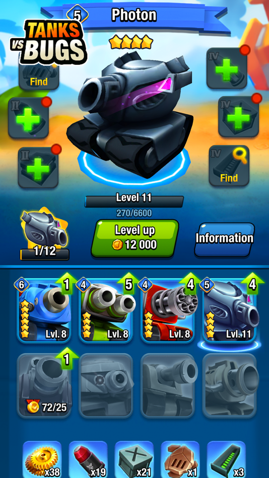 #4. Tanks vs Bugs (iOS) 由: Games Extras