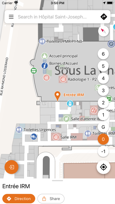 GéoLoc Hôpital Paris St-Joseph Screenshot