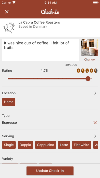 Tasting Coffee Screenshot