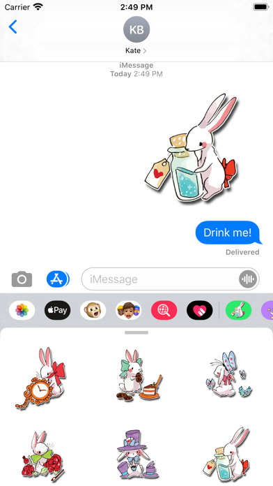 Looking Glass Bunnies Stickers Screenshot