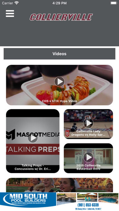 Collierville Dragons Athletics Screenshot