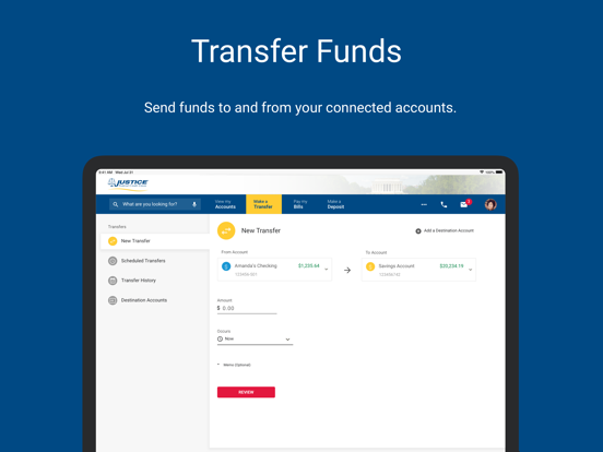 Justice Federal Mobile iPad screenshot 5 - Finance app
