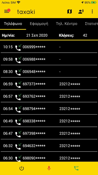 Taxaki Driver VoIP Screenshot
